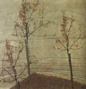 Egon Schiele Autumn Trees oil painting artist